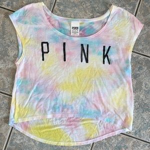 🌺Tie-Dye🌺 Victoria’s Secret PINK crop top